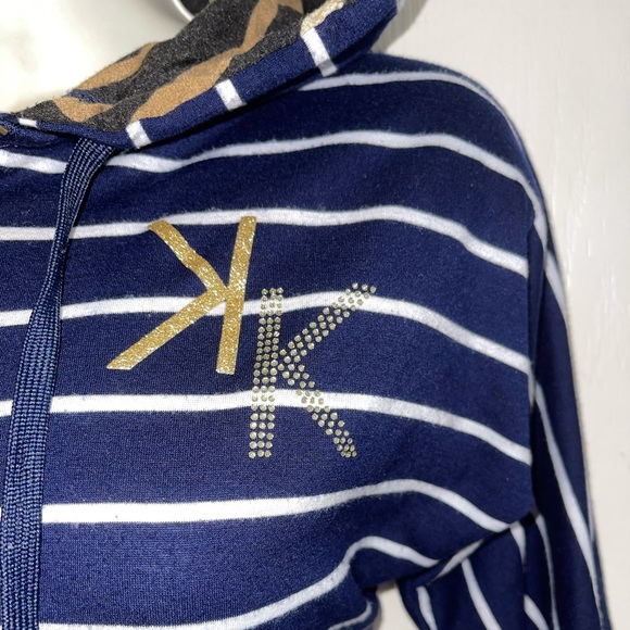 Kim kardashian stripe hoodie with front pockets - Picture 5 of 8